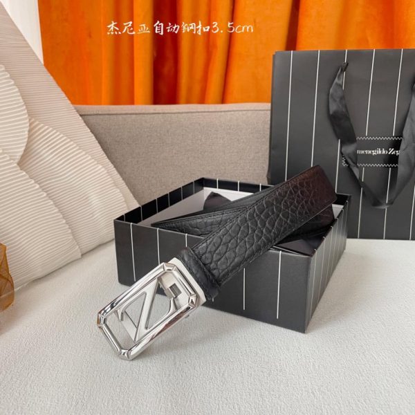 replica,repliche,fake,1:1,earrings,bracelet,ring,jewelry Zegna pelle bovina originale da uomo larghezza 3,5 cm