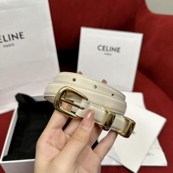replica,repliche,fake,1:1,earrings,bracelet,ring,jewelry Cintura Celine in pelle di vitello larga 1,8 cm