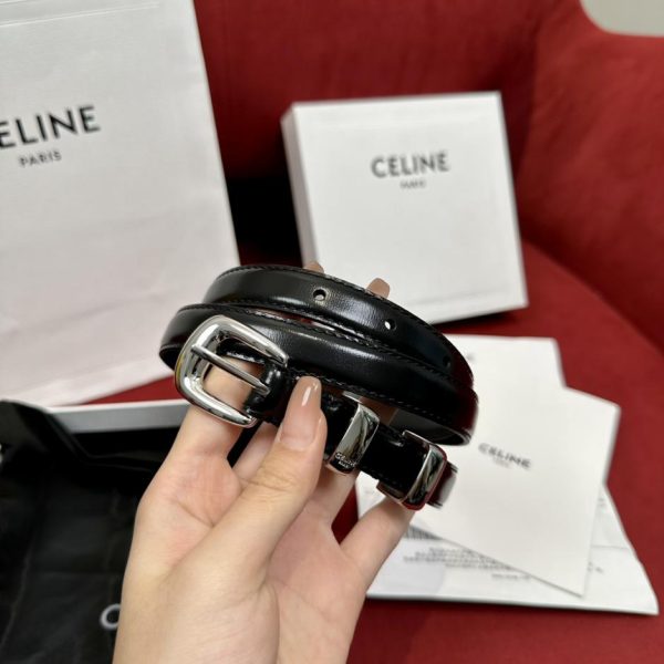 replica,repliche,fake,1:1,earrings,bracelet,ring,jewelry Cintura Celine in pelle di vitello larga 1,8 cm