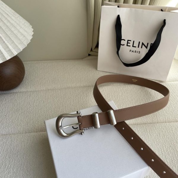 replica,repliche,fake,1:1,earrings,bracelet,ring,jewelry Cintura da donna Celine con fibbia ad ardiglione a forma di U, larghezza 2,5 cm