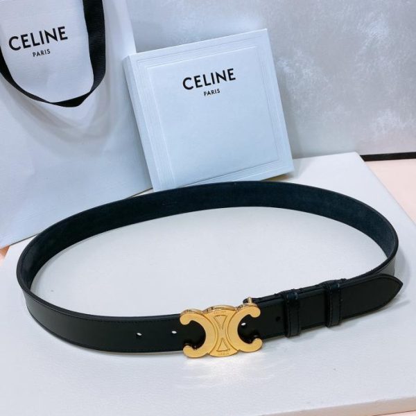 replica,repliche,fake,1:1,earrings,bracelet,ring,jewelry Celine TRIOMPHE cintura grande in pelle di mucca vintage 3,0 cm
