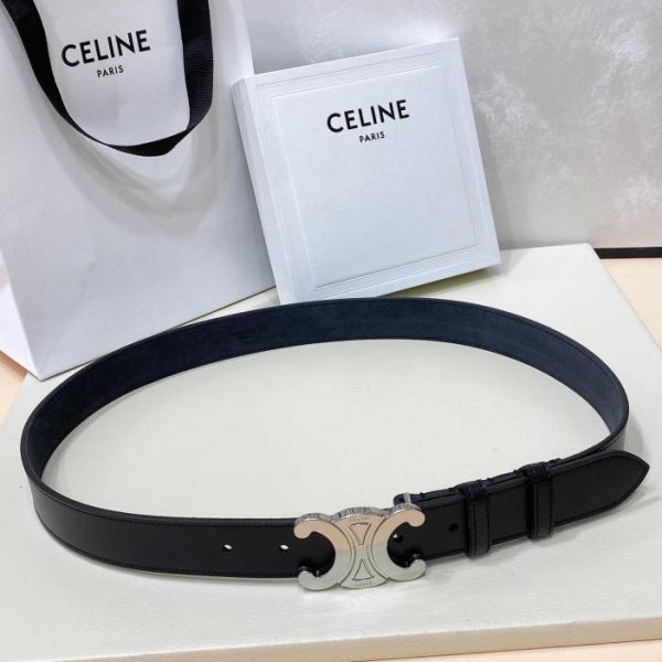replica,repliche,fake,1:1,earrings,bracelet,ring,jewelry Celine TRIOMPHE cintura grande in pelle di mucca vintage 3,0 cm