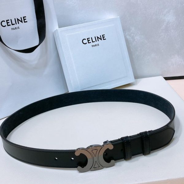 replica,repliche,fake,1:1,earrings,bracelet,ring,jewelry Celine TRIOMPHE cintura grande in pelle di mucca vintage 3,0 cm