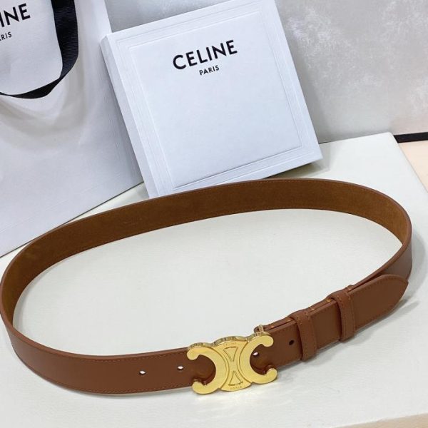 replica,repliche,fake,1:1,earrings,bracelet,ring,jewelry Celine TRIOMPHE cintura grande in pelle di mucca vintage 3,0 cm
