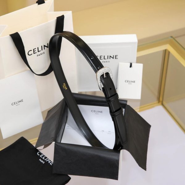 replica,repliche,fake,1:1,earrings,bracelet,ring,jewelry Cintura top Celine con strass 2,5 cm