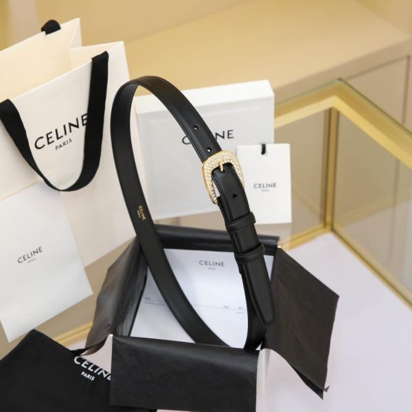 replica,repliche,fake,1:1,earrings,bracelet,ring,jewelry Cintura top Celine con strass 2,5 cm