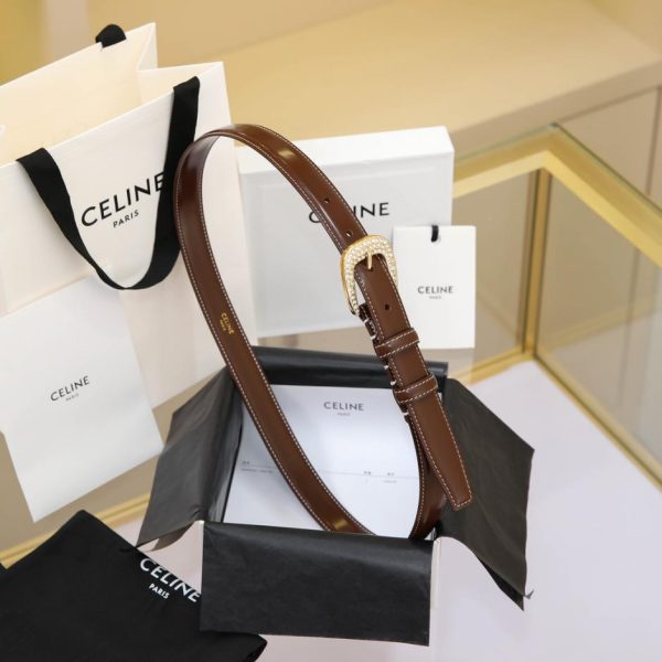 replica,repliche,fake,1:1,earrings,bracelet,ring,jewelry Cintura top Celine con strass 2,5 cm