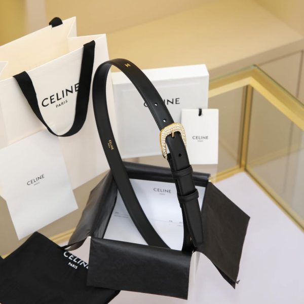 replica,repliche,fake,1:1,earrings,bracelet,ring,jewelry Cintura top Celine con strass 2,5 cm