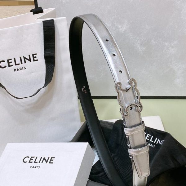 replica,repliche,fake,1:1,earrings,bracelet,ring,jewelry Cintura Celine media TRIOMPHE TAURILLON 2,5 cm