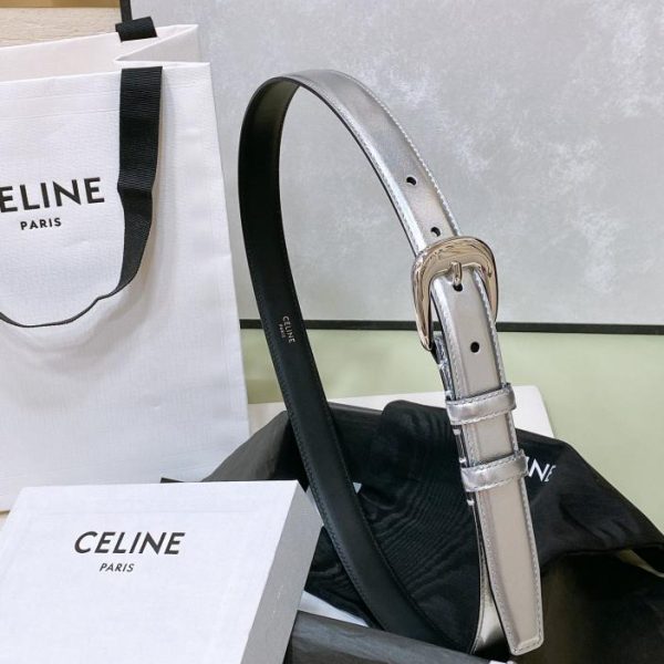replica,repliche,fake,1:1,earrings,bracelet,ring,jewelry Cintura Celine media TRIOMPHE TAURILLON 2,5 cm