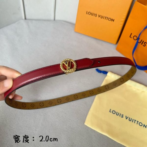 replica,repliche,fake,1:1,earrings,bracelet,ring,jewelry Cintura da donna LOUIS VUITTON S-Lock larghezza 20mm