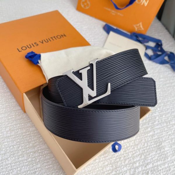 replica,repliche,fake,1:1,earrings,bracelet,ring,jewelry Cintura ondulata ad acqua da uomo LOUIS VUITTON, larghezza 40 mm
