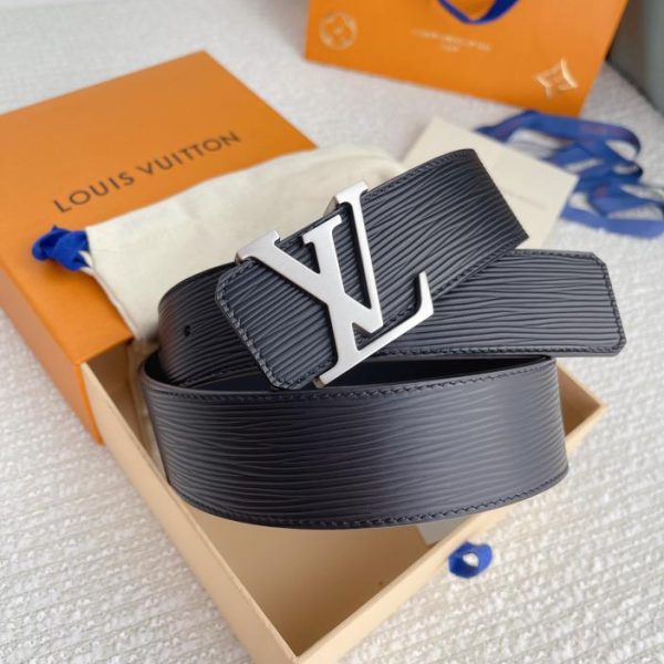 replica,repliche,fake,1:1,earrings,bracelet,ring,jewelry Cintura ondulata ad acqua da uomo LOUIS VUITTON, larghezza 40 mm