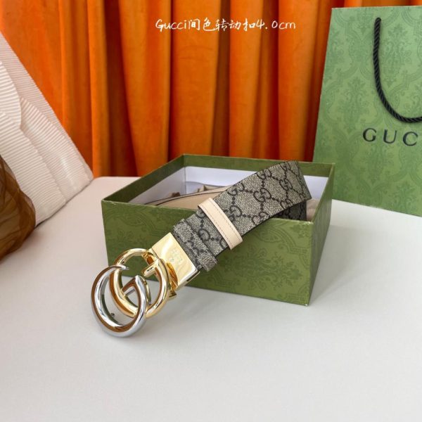 replica,repliche,fake,1:1,earrings,bracelet,ring,jewelry Nuova cintura Gucci stampata in pvc