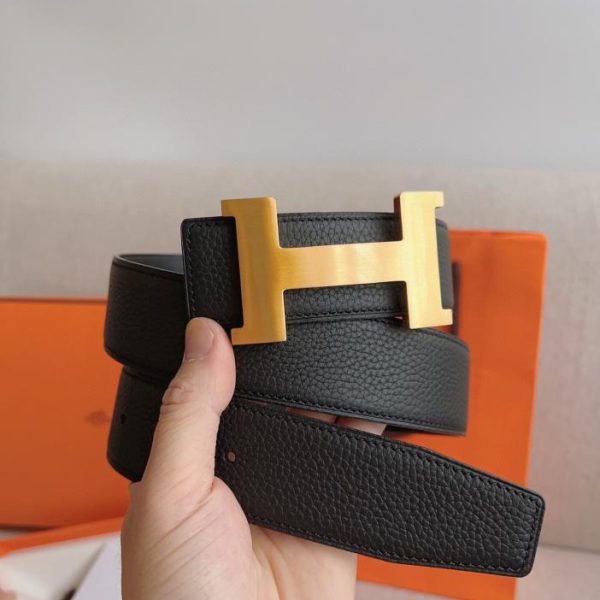 replica,repliche,fake,1:1,earrings,bracelet,ring,jewelry Cintura Hermes in pelle double face 38mm