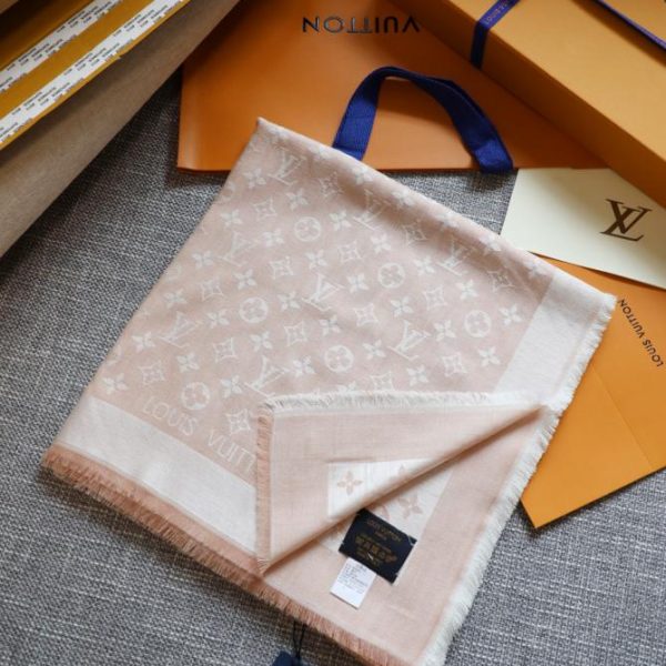 replica,repliche,fake,1:1,earrings,bracelet,ring,jewelry Sciarpa quadrata jacquard tono su tono di Louis Vuitton