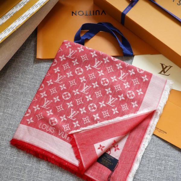 Sciarpa quadrata jacquard tono su tono di Louis Vuitton