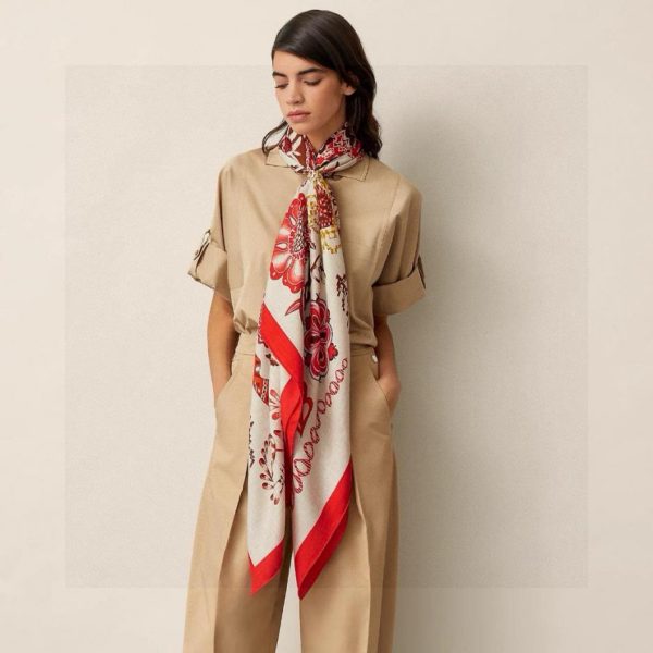 replica,repliche,fake,1:1,earrings,bracelet,ring,jewelry Sciarpa quadrata Hermes in cashmere double face in tinta