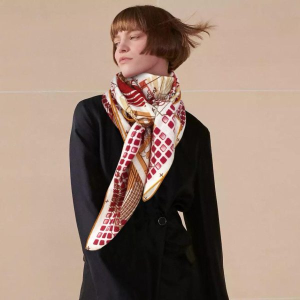 Sciarpa quadrata in cashmere Hermes
