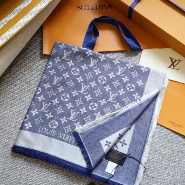 Sciarpa quadrata jacquard tono su tono di Louis Vuitton