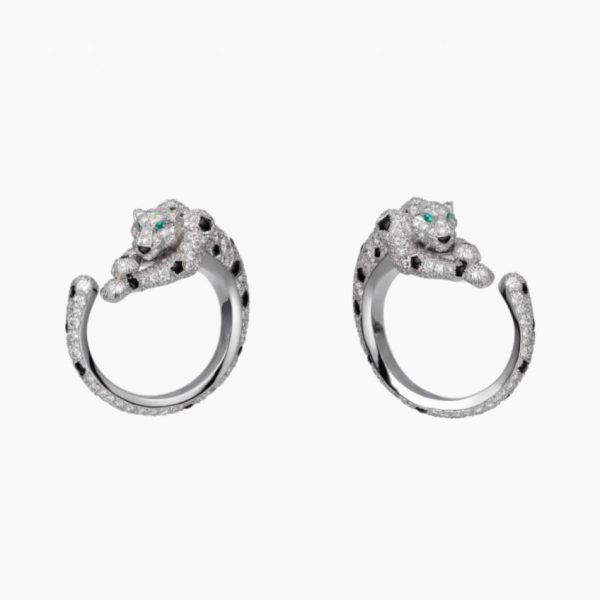 replica,repliche,fake,1:1,earrings,bracelet,ring,jewelry Orecchini leopardati maculati di Cartier