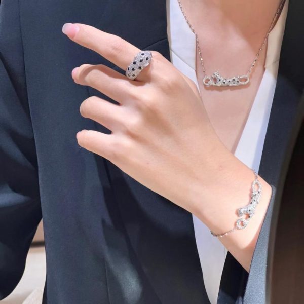 replica,repliche,fake,1:1,earrings,bracelet,ring,jewelry Bracciale leopardo maculato Cartier