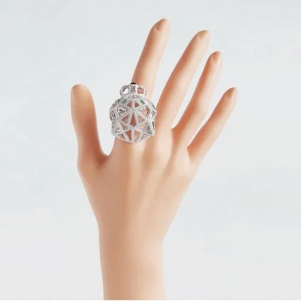 replica,repliche,fake,1:1,earrings,bracelet,ring,jewelry Anello pantera cava di Cartier