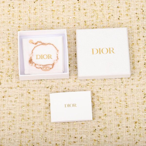 Bracciale Dior con nappe e perline multicolori bianche