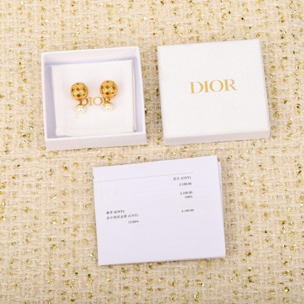 Orecchini cavi Dior con perle grandi e piccole