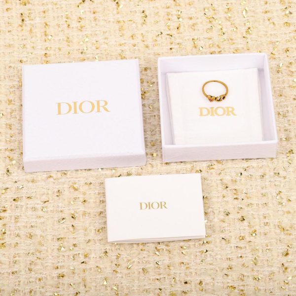 replica,repliche,fake,1:1,earrings,bracelet,ring,jewelry Anello Dior vintage con perline d’amore