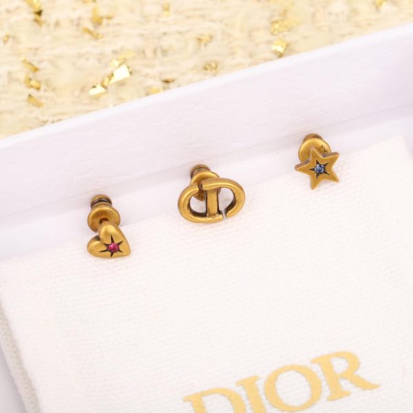 Orecchini vintage in tre pezzi Dior