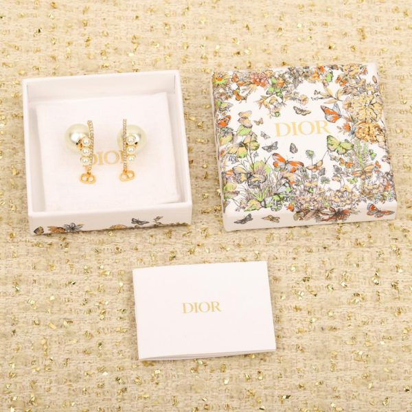 Orecchini con strass Dior Pearl CD