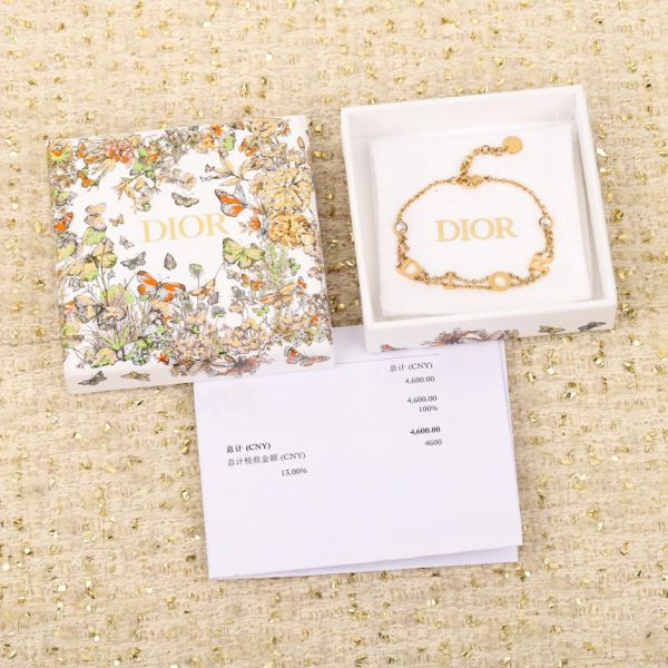 Bracciale doppio strato con lettera Dior