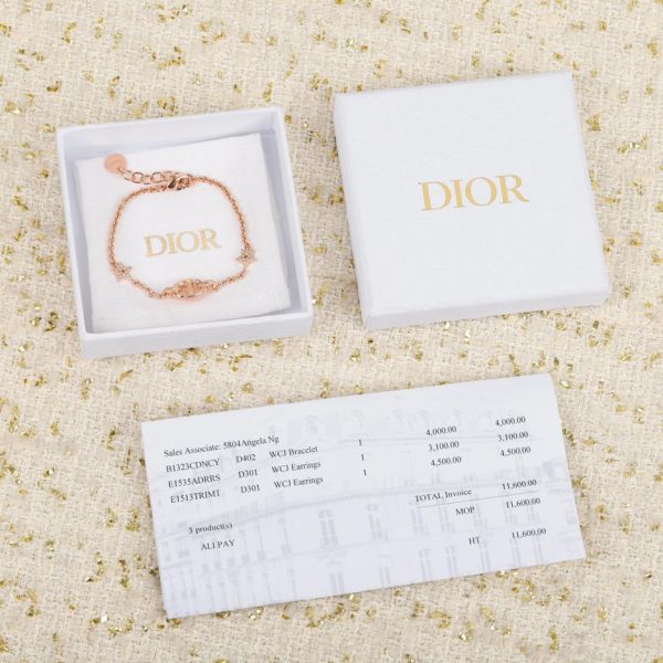 Bracciale Dior con stella CD a strato singolo