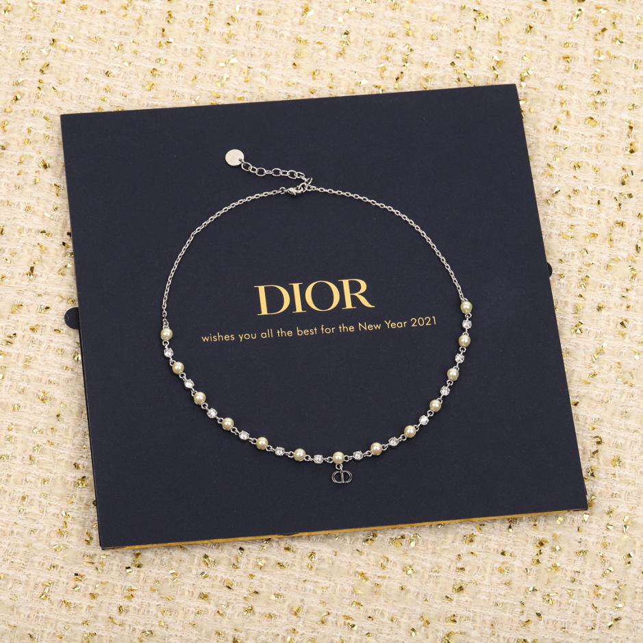 replica,repliche,fake,1:1,earrings,bracelet,ring,jewelry Collana Dior a strato singolo con perline e diamanti replica,repliche,fake,1:1,earrings,bracelet,ring,jewelry Collana Dior a strato singolo con perline e diamanti