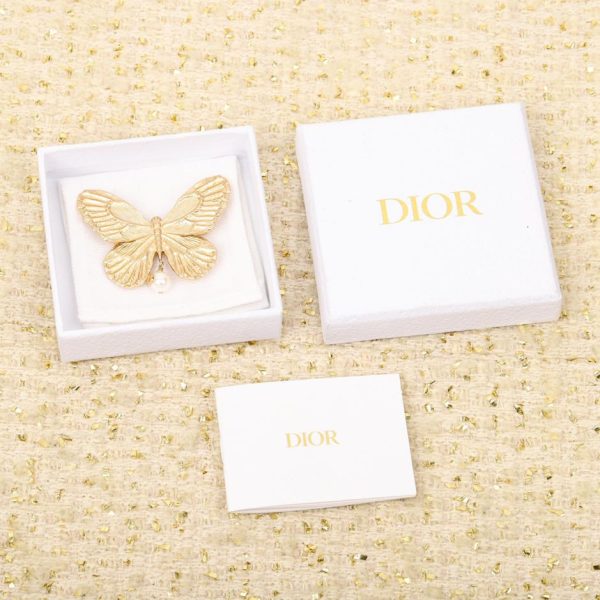 replica,repliche,fake,1:1,earrings,bracelet,ring,jewelry Fermaglio per capelli Dior con perle a farfalla
