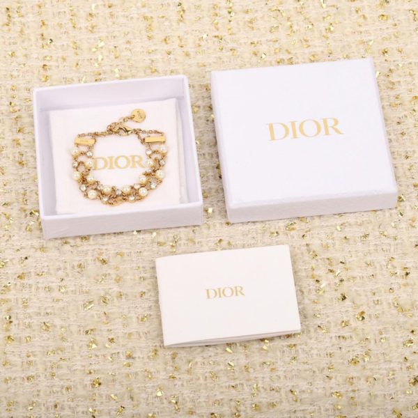 Bracciale Dior con perline di diamanti a doppio strato