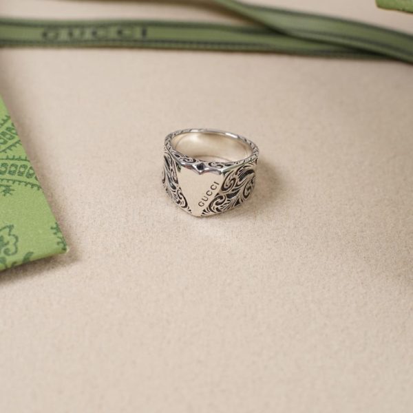 replica,repliche,fake,1:1,earrings,bracelet,ring,jewelry Anello Gucci doppia g love vintage in argento