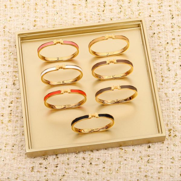Bracciale stretto in smalto Hermes