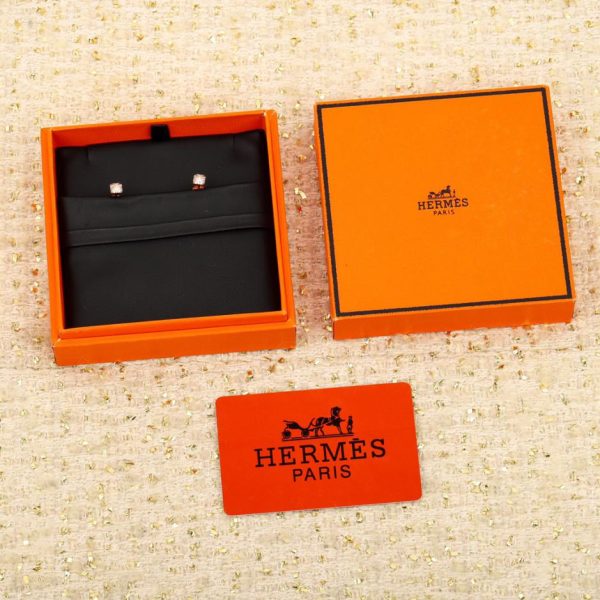 replica,repliche,fake,1:1,earrings,bracelet,ring,jewelry Orecchini Hermès pieni di diamanti