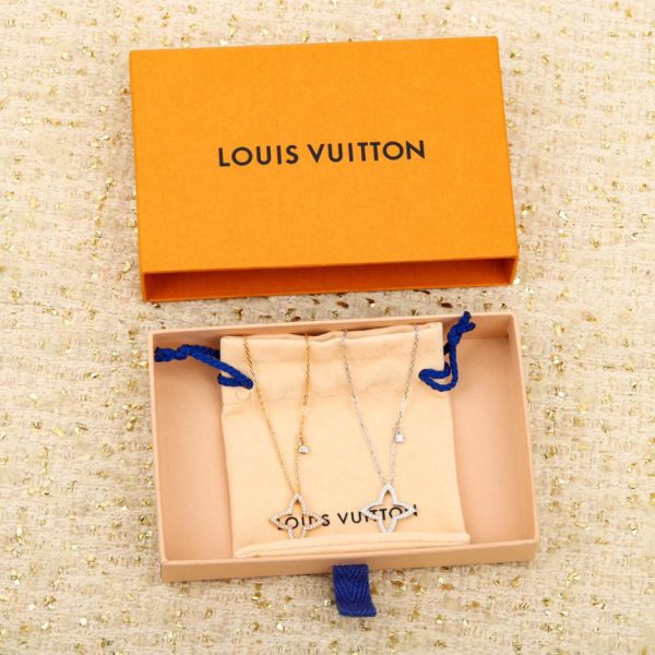 Collana LV con diamanti pieni di rombi