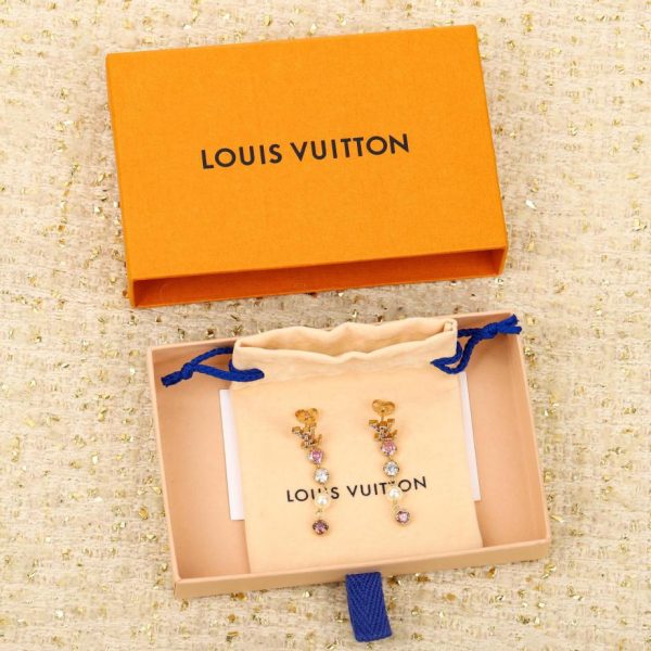 replica,repliche,fake,1:1,earrings,bracelet,ring,jewelry Orecchini con nappine con diamanti rosa LV