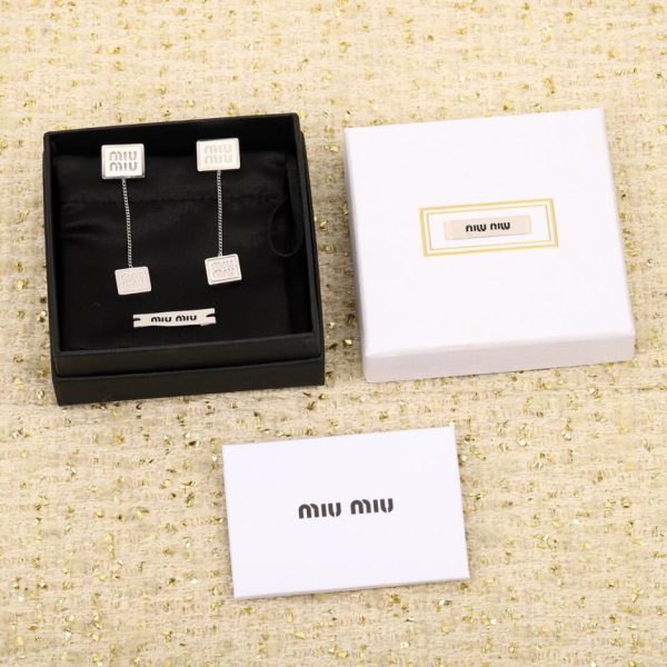 replica,repliche,fake,1:1,earrings,bracelet,ring,jewelry Orecchini quadrati Miu Miu