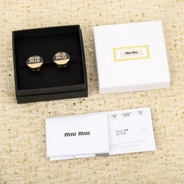 replica,repliche,fake,1:1,earrings,bracelet,ring,jewelry Clip per orecchie Miu Miu in metallo trasparente