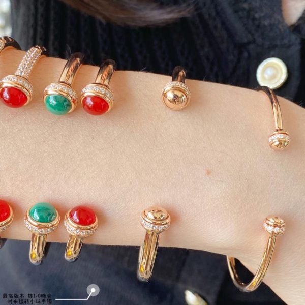 replica,repliche,fake,1:1,earrings,bracelet,ring,jewelry Grosso braccialetto a sfera rotante Piaget