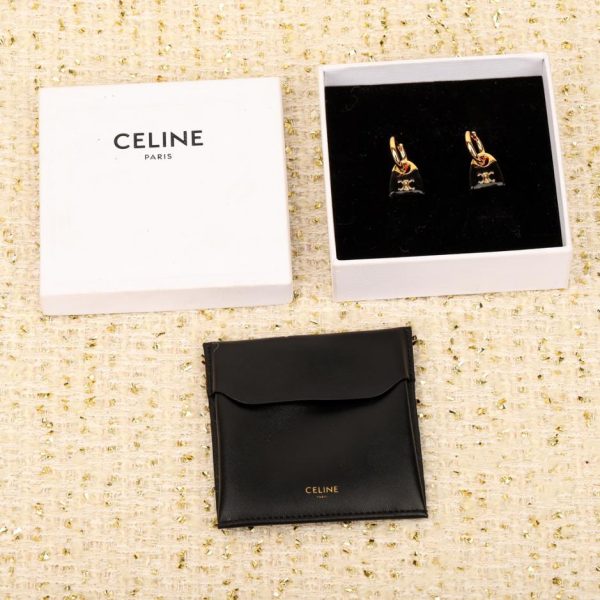 replica,repliche,fake,1:1,earrings,bracelet,ring,jewelry Orecchini borsa nera Celine