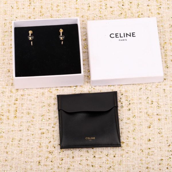 replica,repliche,fake,1:1,earrings,bracelet,ring,jewelry Orecchini a cerchio con diamanti Celine
