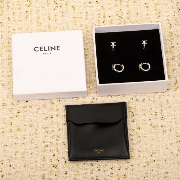 replica,repliche,fake,1:1,earrings,bracelet,ring,jewelry Orecchini a cerchio piccoli Celine Arc de Triomphe