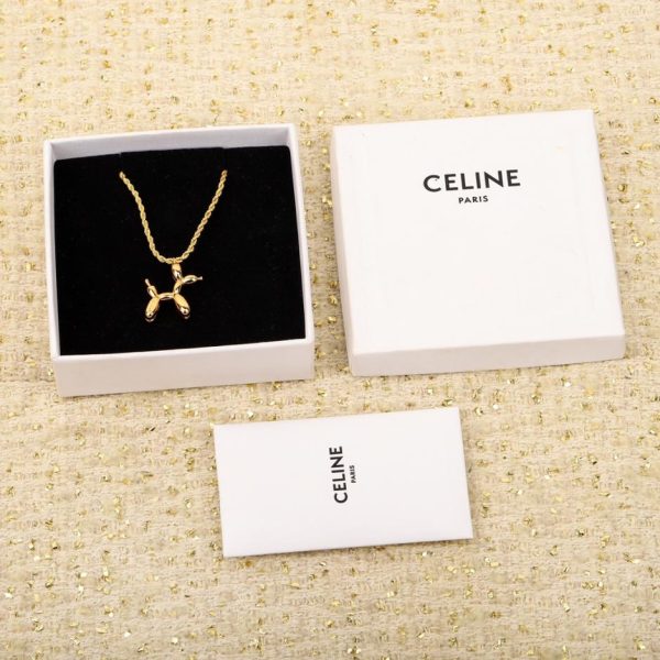replica,repliche,fake,1:1,earrings,bracelet,ring,jewelry Collana Celine con cane palloncino