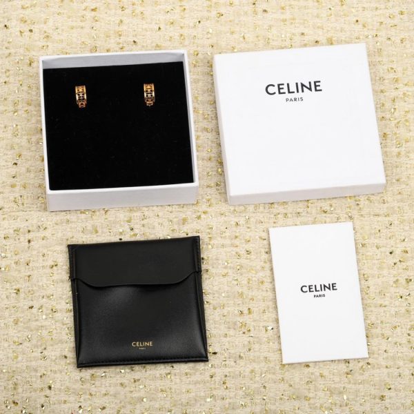 replica,repliche,fake,1:1,earrings,bracelet,ring,jewelry Orecchini Arco di Trionfo ad anello piccolo Celine